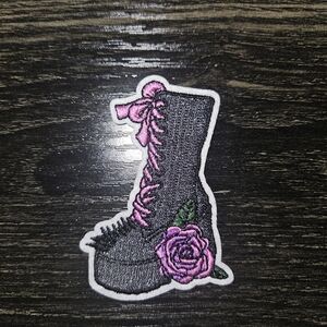 50% Off 2 Items!🌺 Lot B/A Embroidered Boot Patch with Pink Rose #2